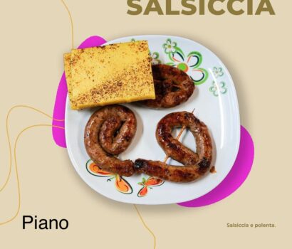 Piatto salsiccia con polenta