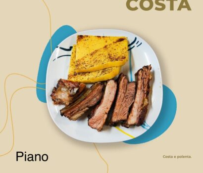 Piatto costa con polenta