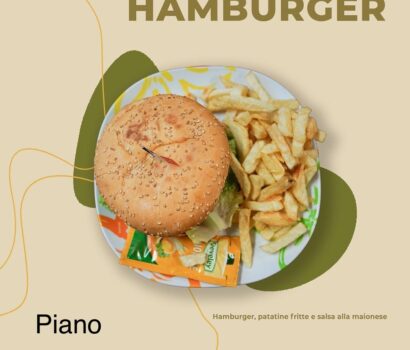 Piatto panino hamburger